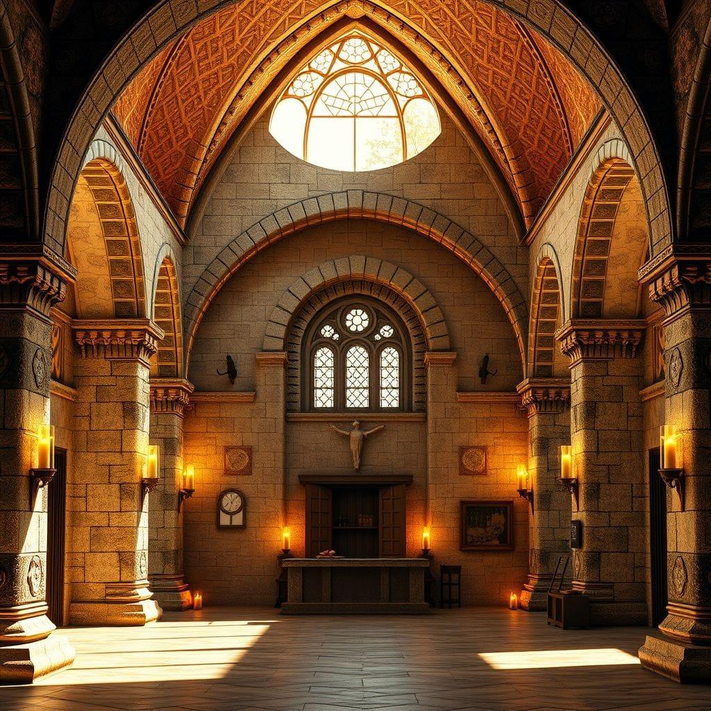 Medieval gym - AI Generated