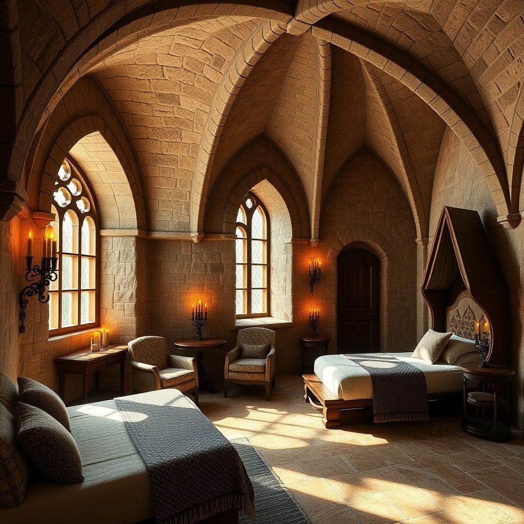 Medieval hotel room - AI Generated