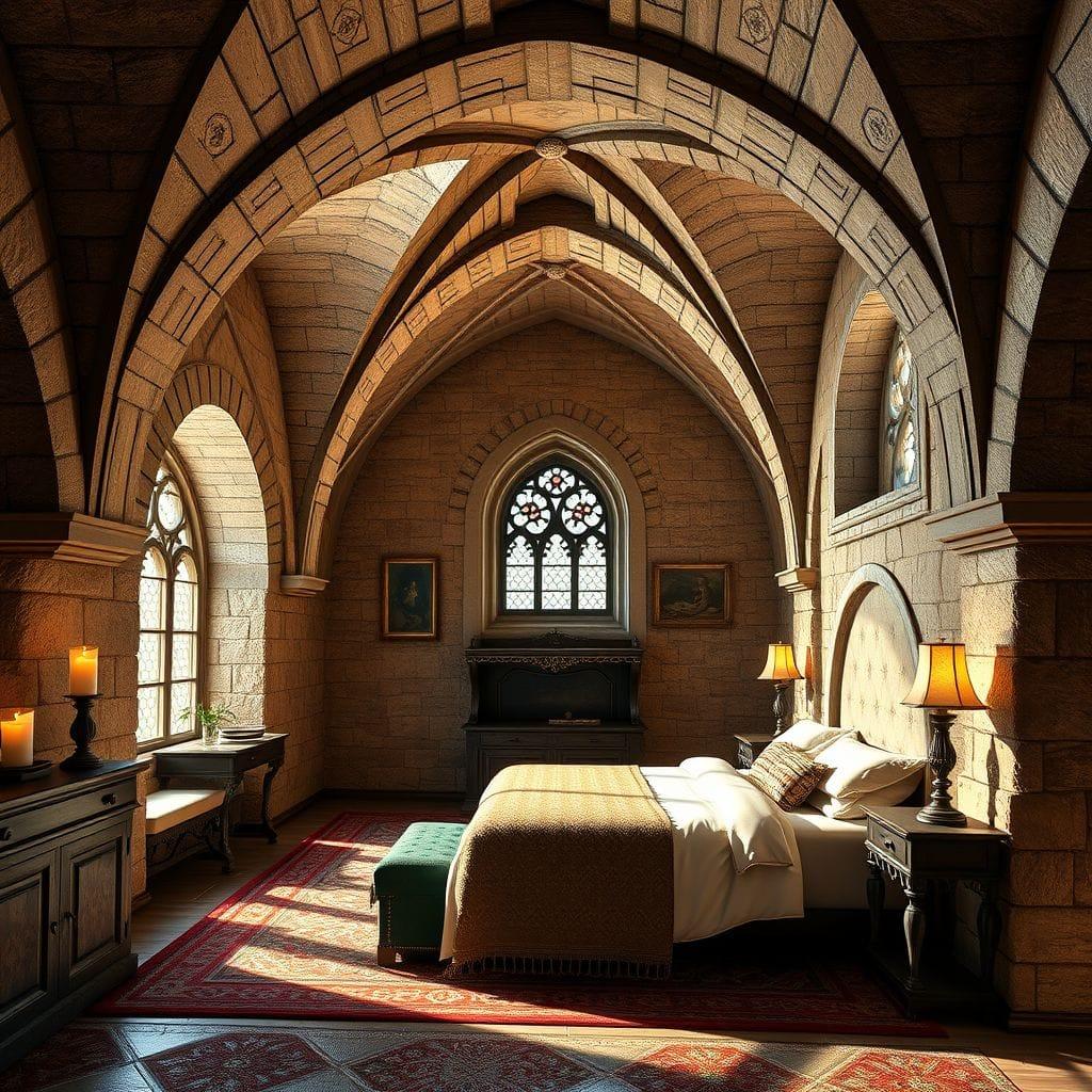 Medieval hotel room - AI Generated