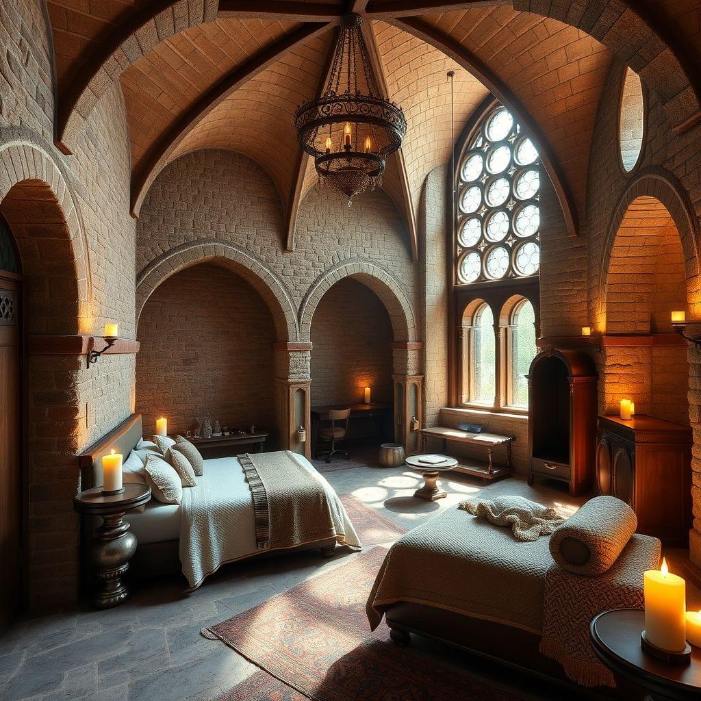 Medieval hotel room - AI Generated