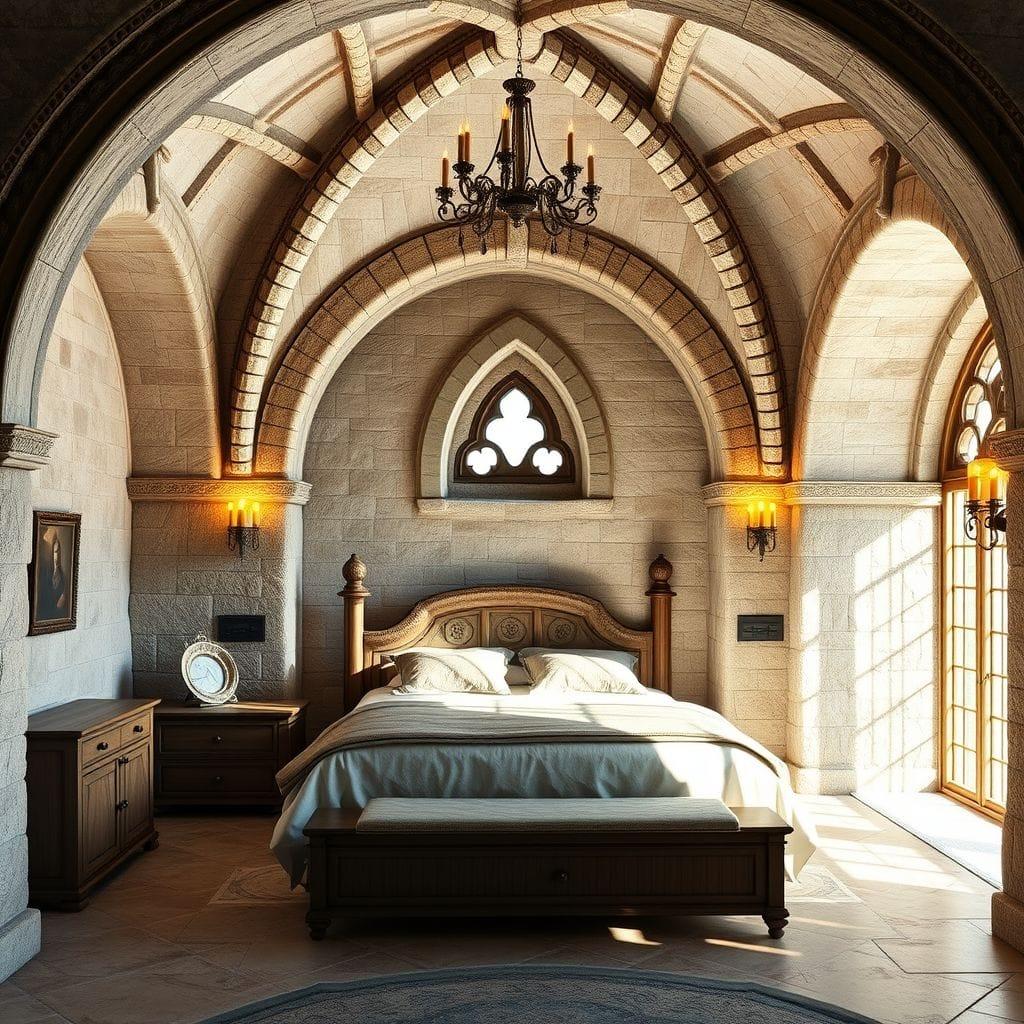 Medieval master bedroom - AI Generated