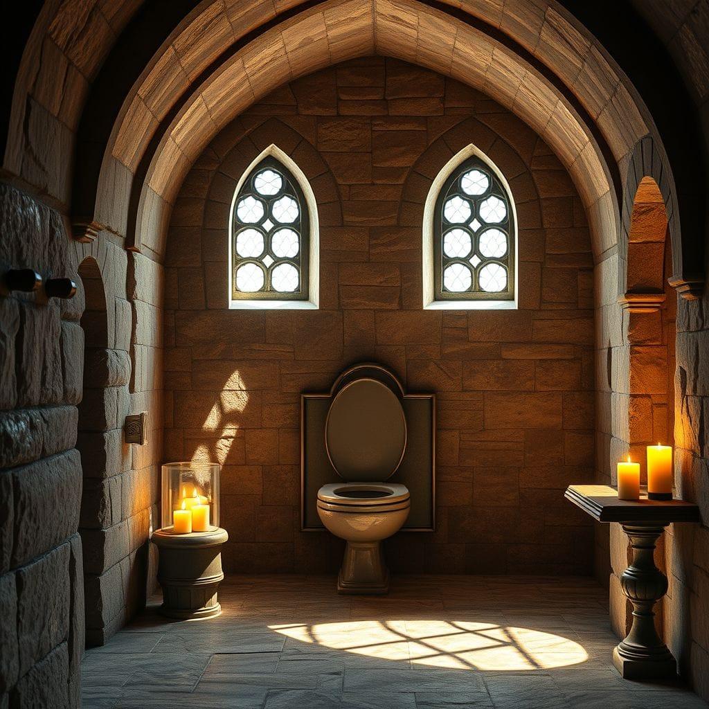 Medieval toilet - AI Generated