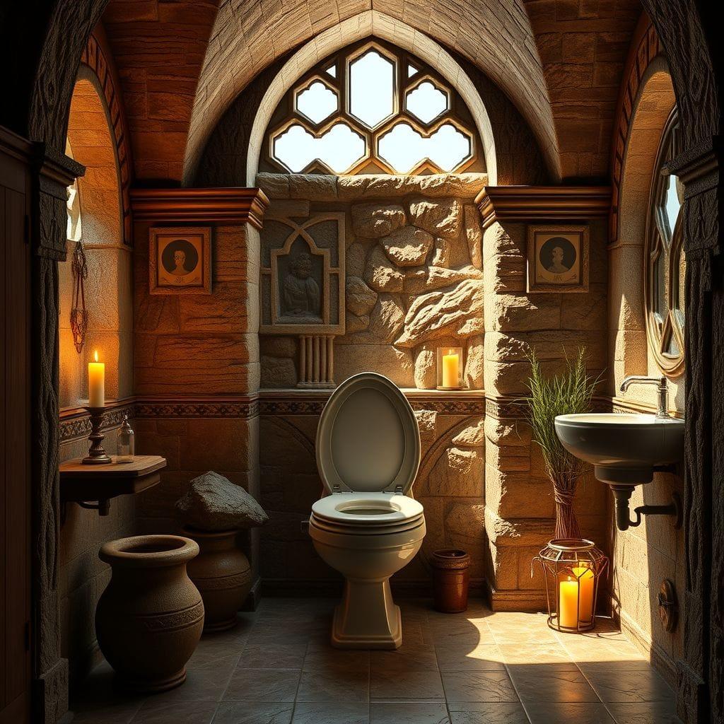 Medieval toilet - AI Generated
