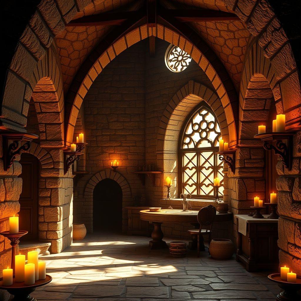 Medieval workshop - AI Generated