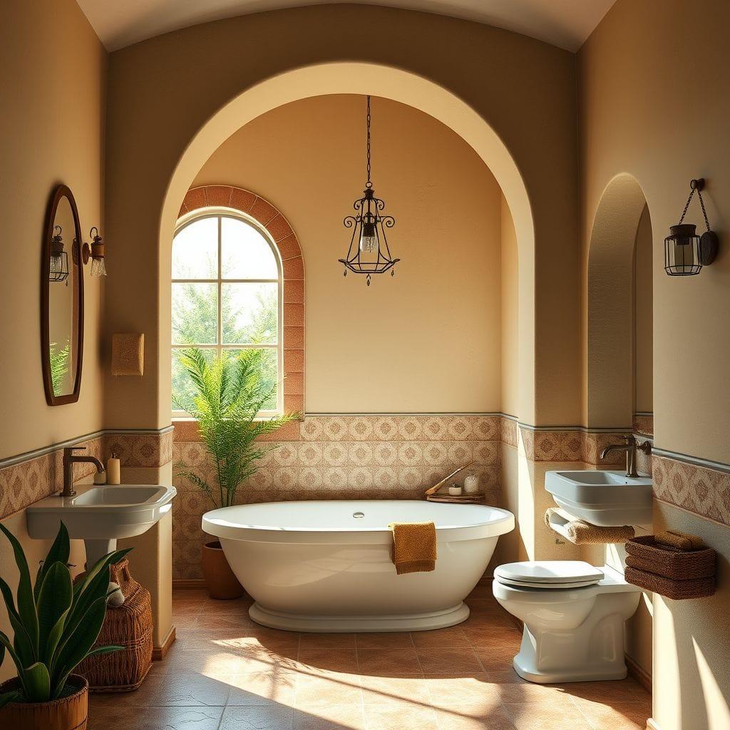 Mediterranean bathroom - AI Generated