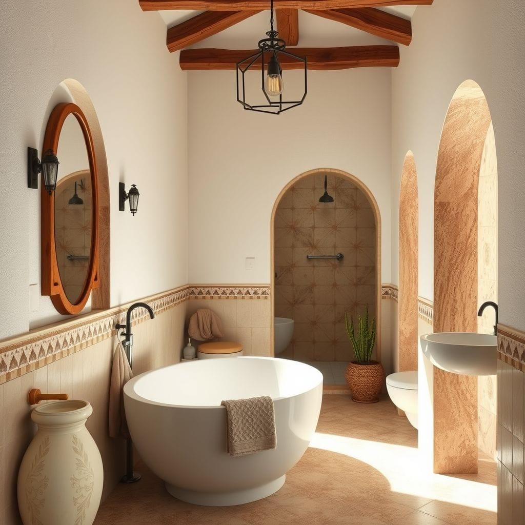 Mediterranean bathroom - AI Generated