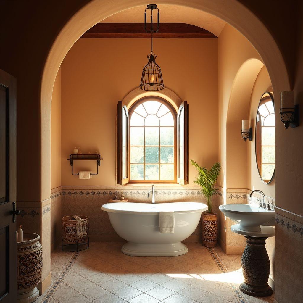 Mediterranean bathroom - AI Generated
