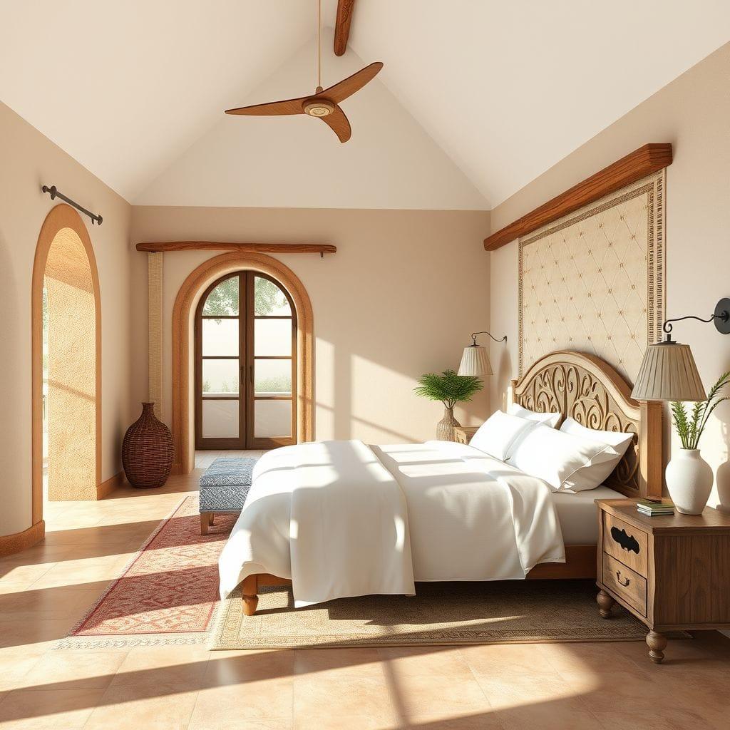 Mediterranean bedroom - AI Generated