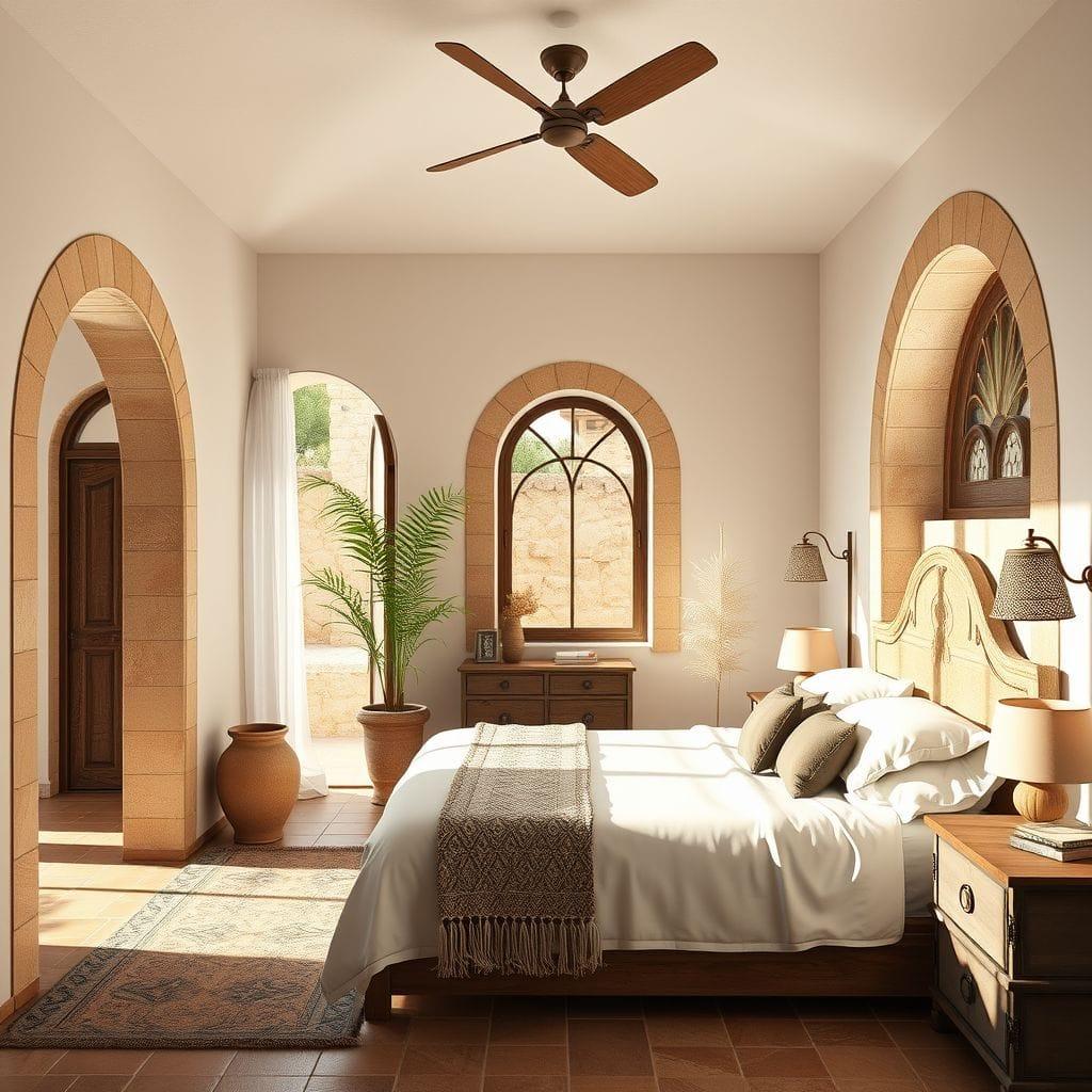 Mediterranean bedroom - AI Generated