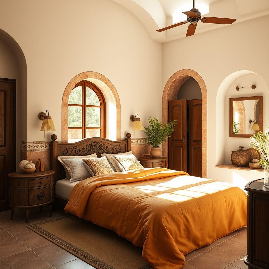 Mediterranean bedroom - AI Generated