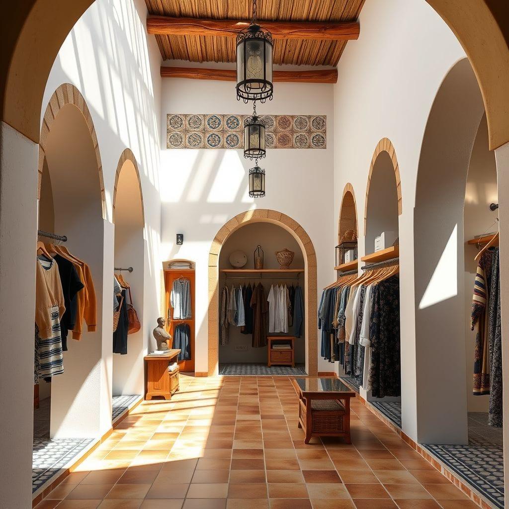 Mediterranean clothing store - AI Generated