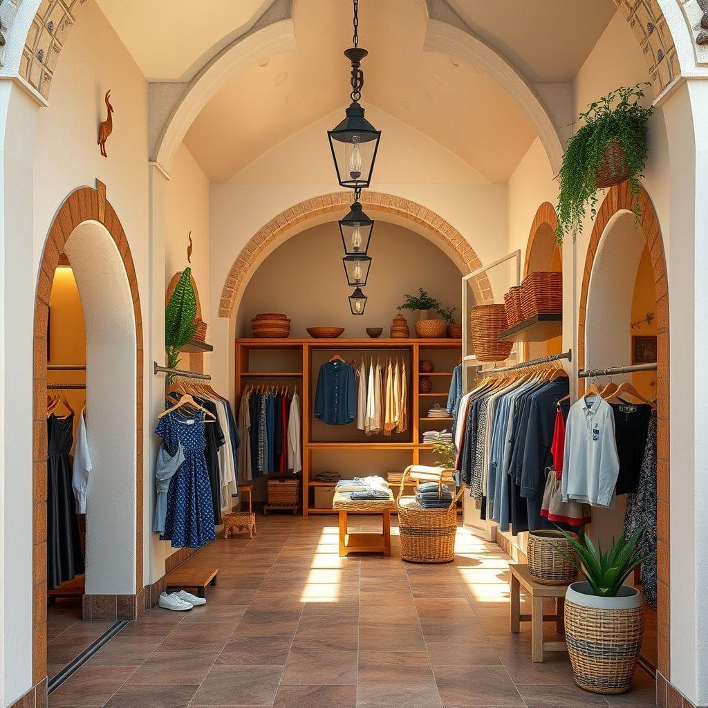 Mediterranean clothing store - AI Generated