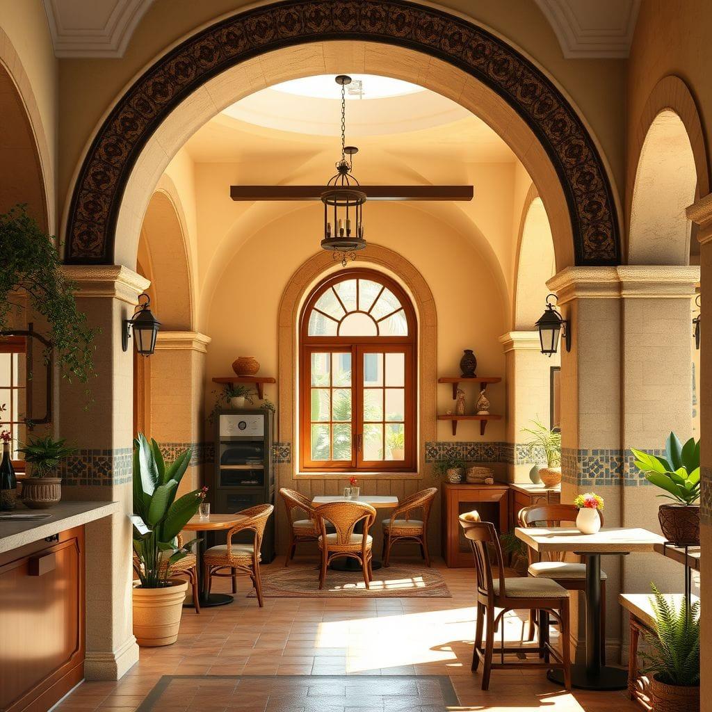Mediterranean coffee shop - AI Generated
