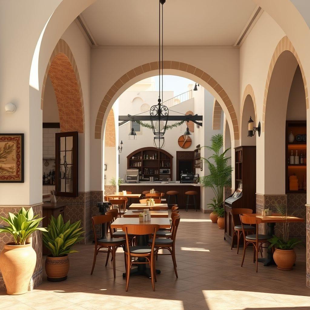 Mediterranean coffee shop - AI Generated