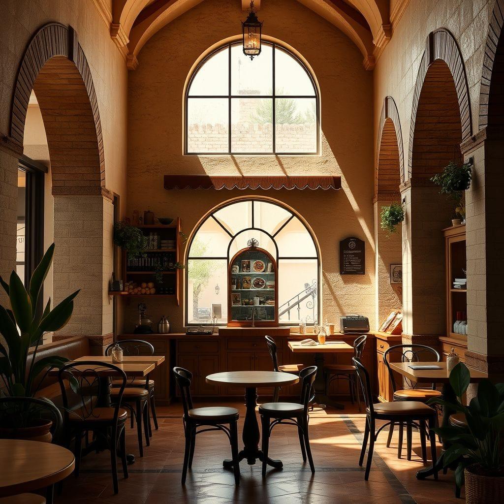 Mediterranean coffee shop - AI Generated