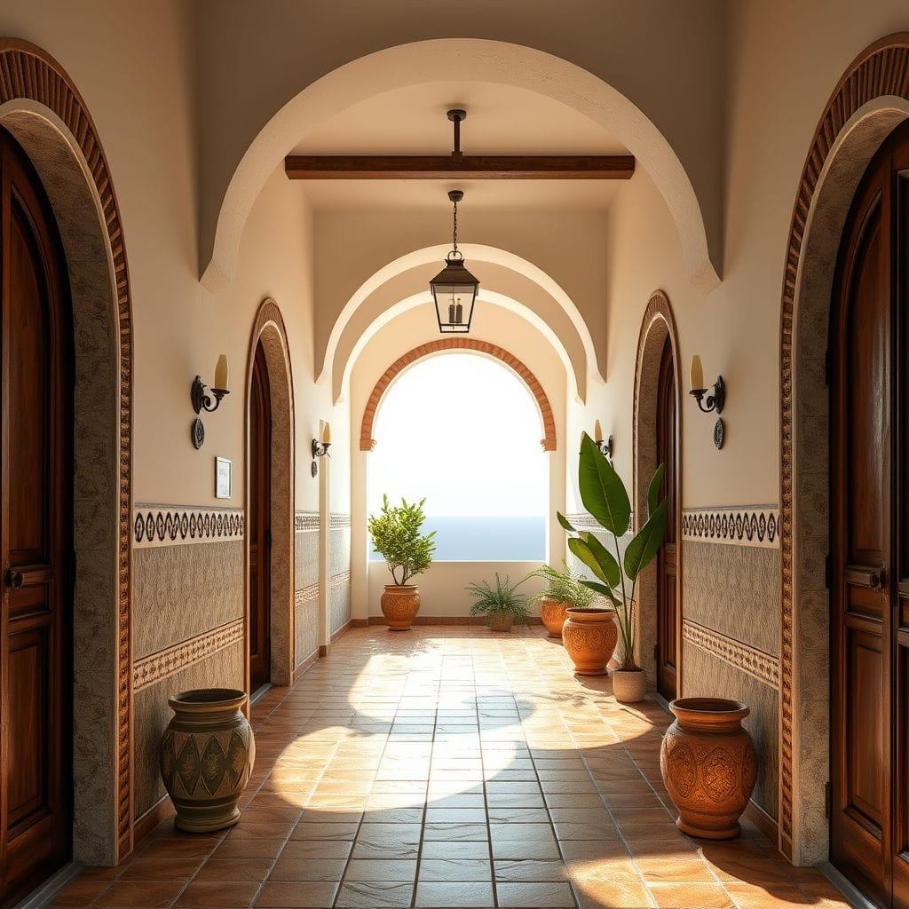 Mediterranean hallway - AI Generated