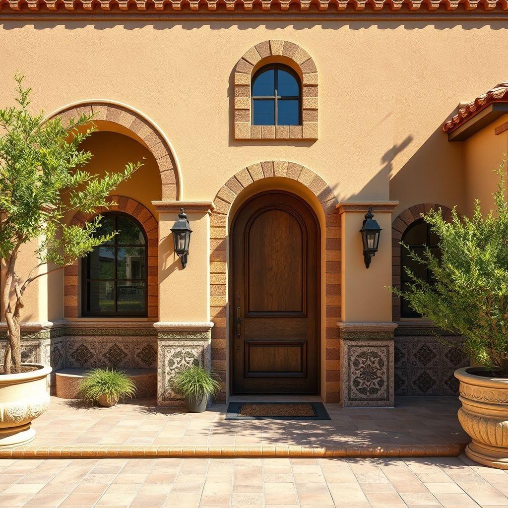 Mediterranean house exterior - AI Generated