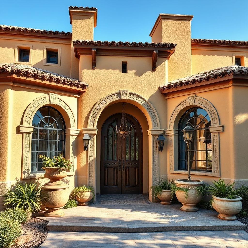 Mediterranean house exterior - AI Generated
