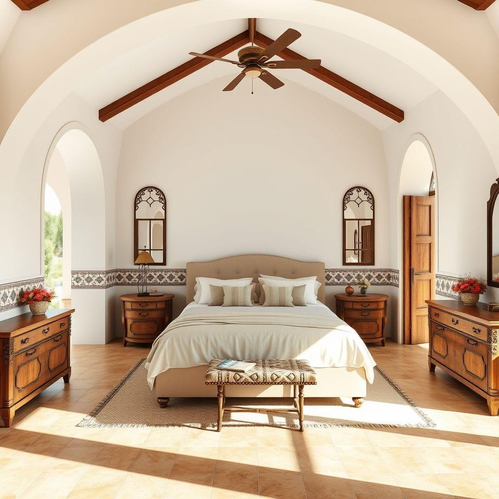 Mediterranean master bedroom - AI Generated