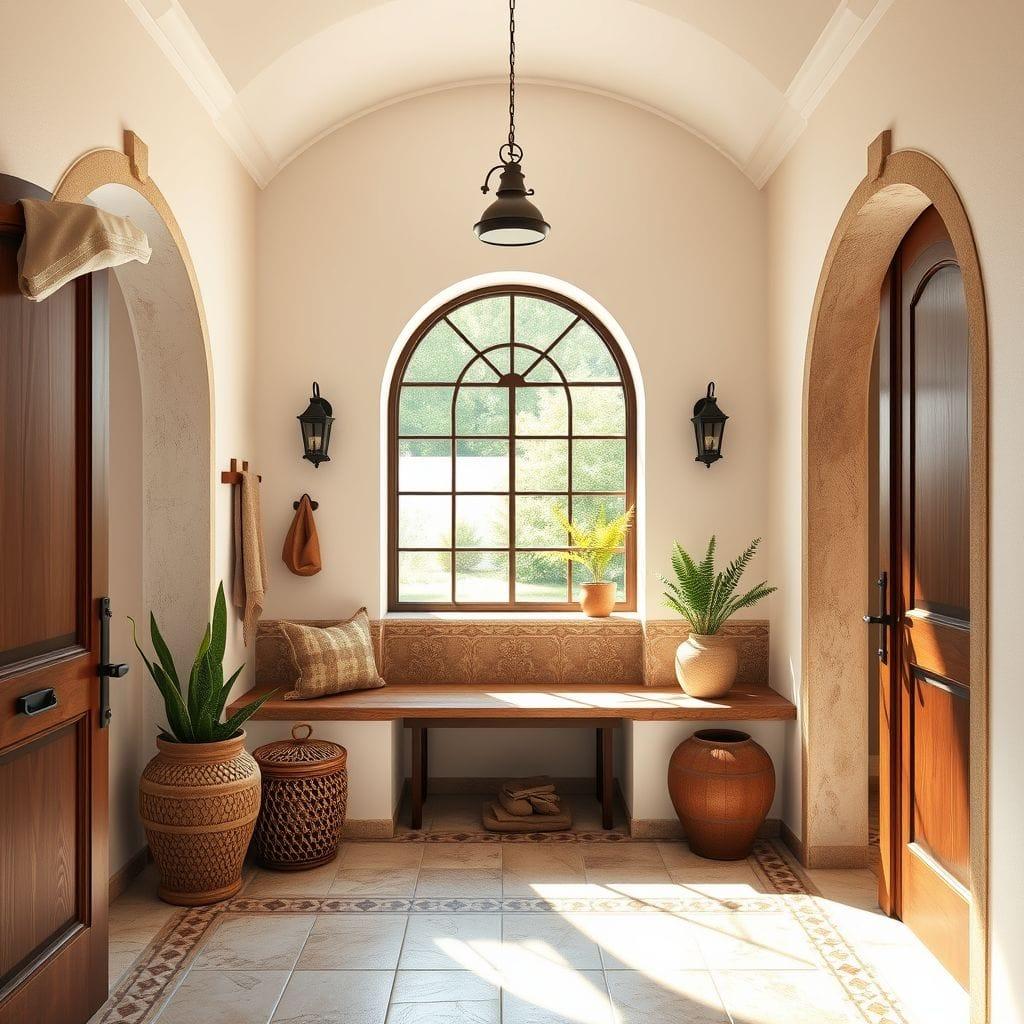Mediterranean mudroom - AI Generated