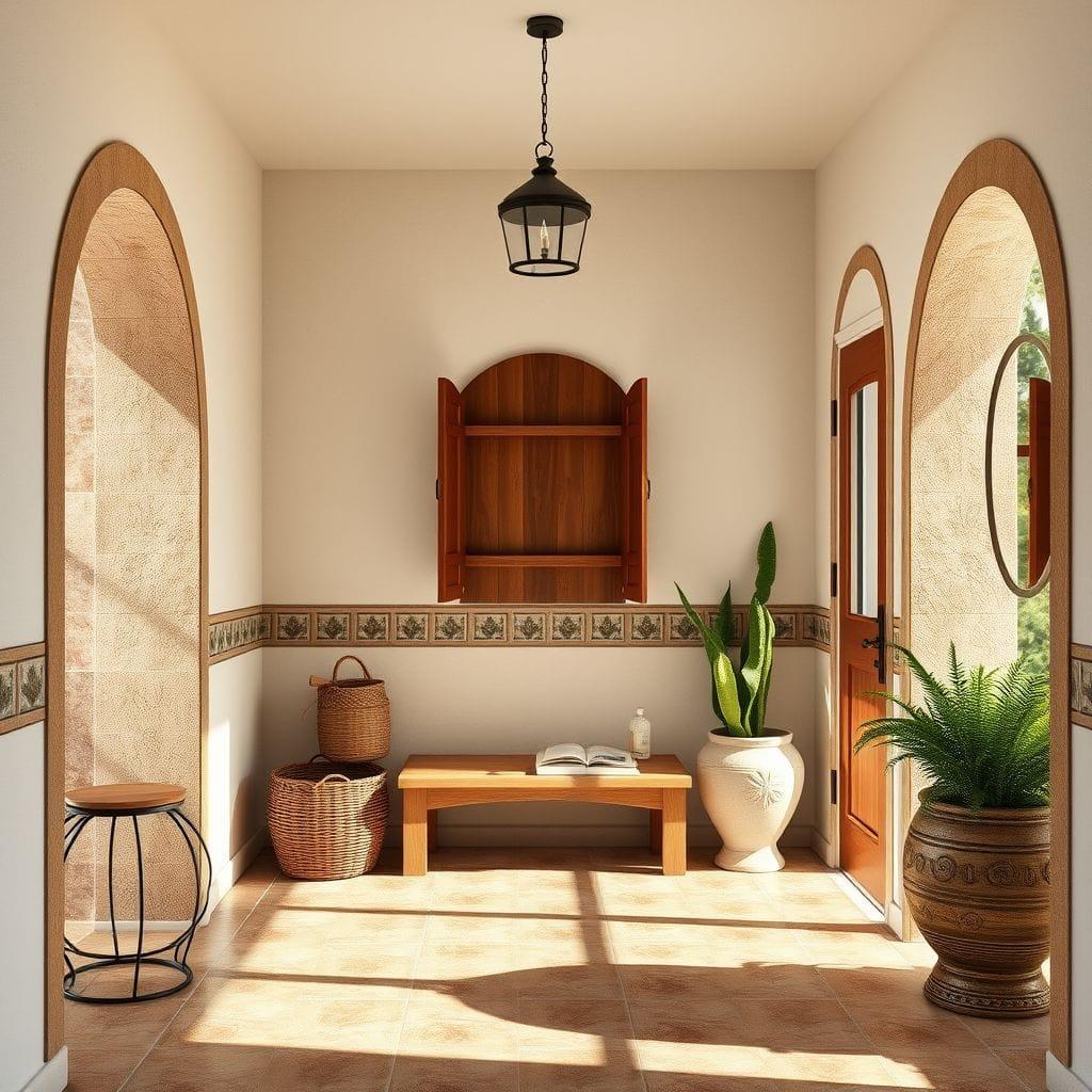 Mediterranean mudroom - AI Generated