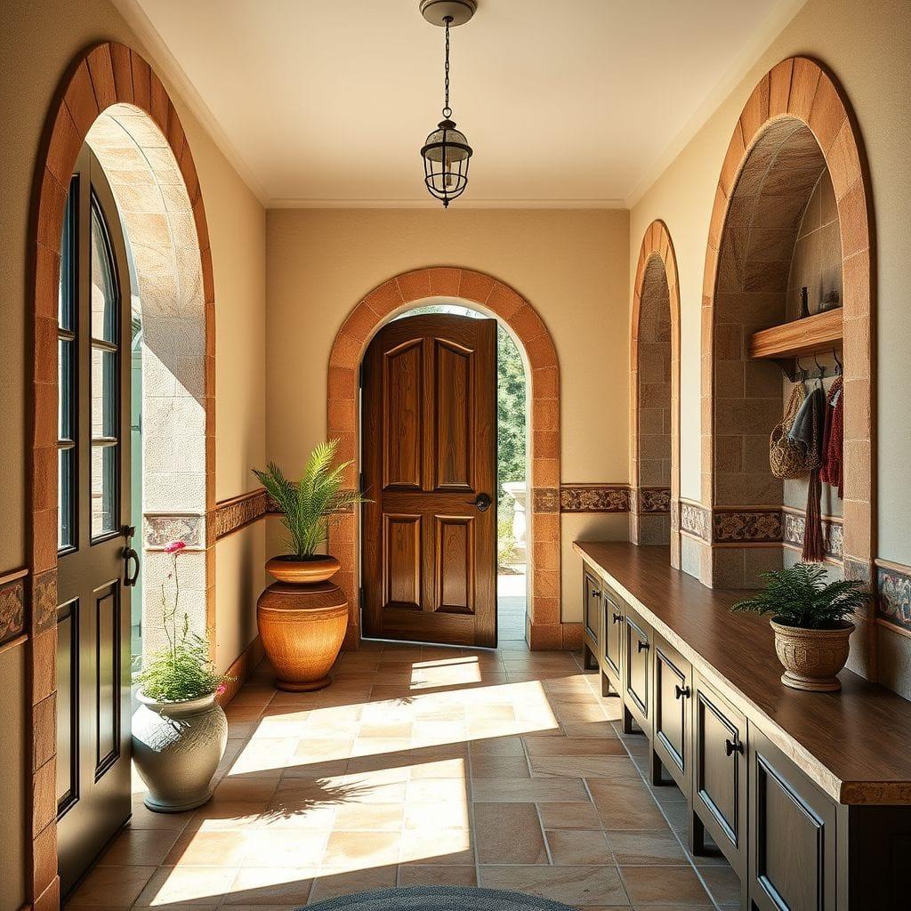 Mediterranean mudroom - AI Generated