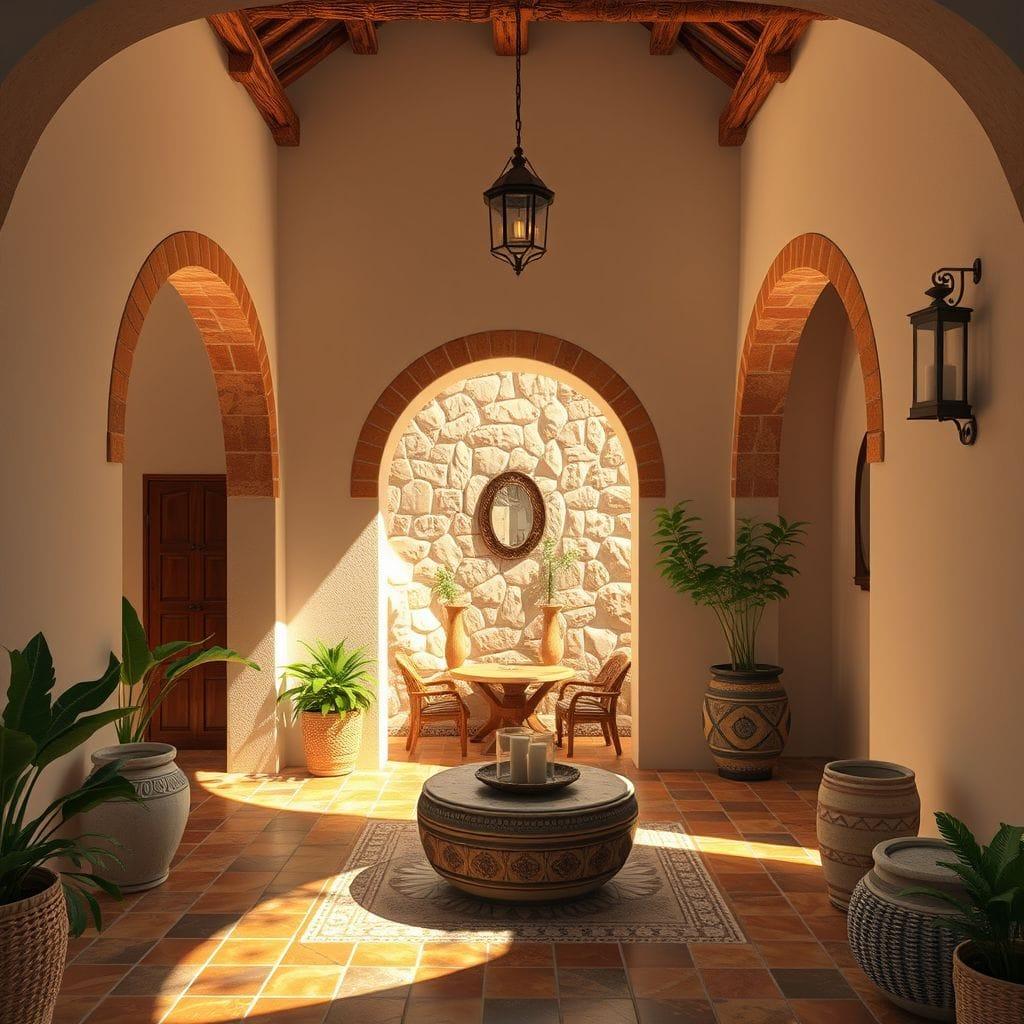 Mediterranean onsen - AI Generated