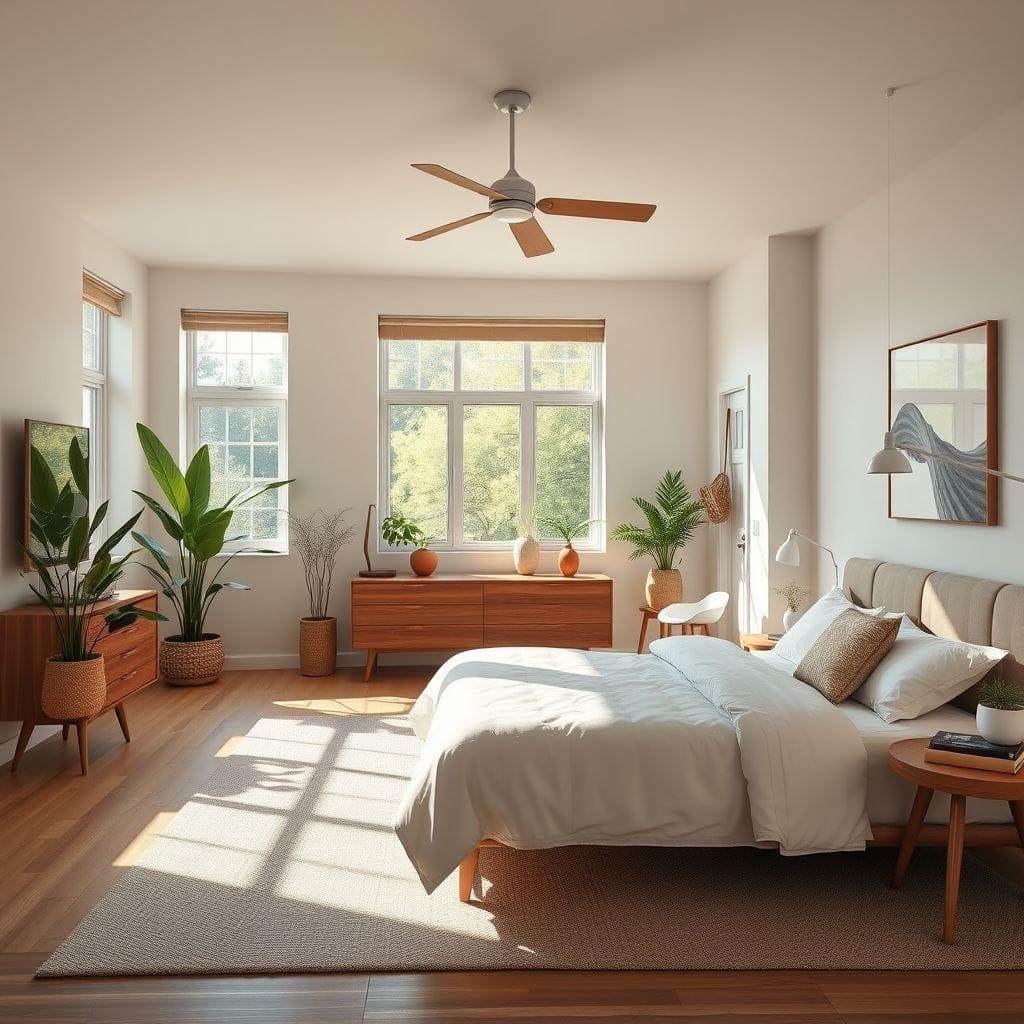 Midcentury Modern bedroom - AI Generated