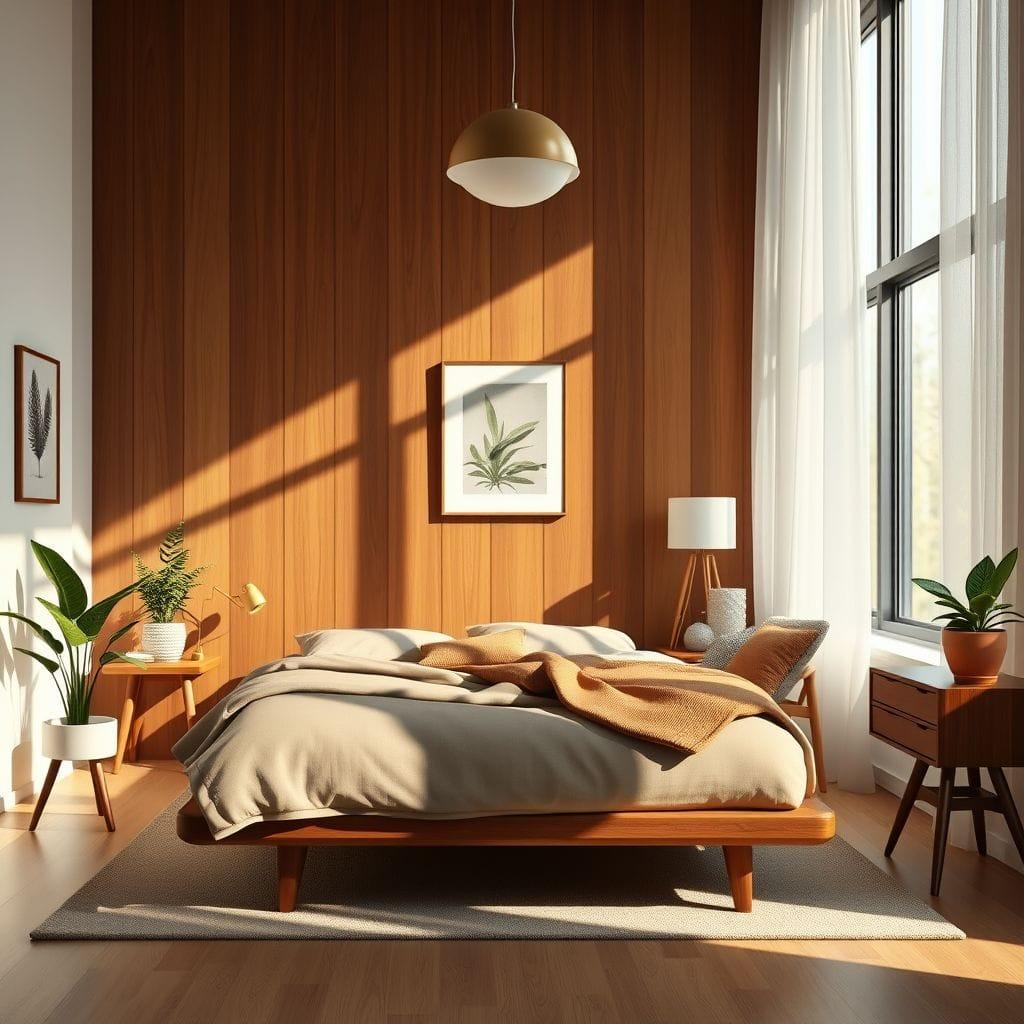 Midcentury Modern bedroom - AI Generated