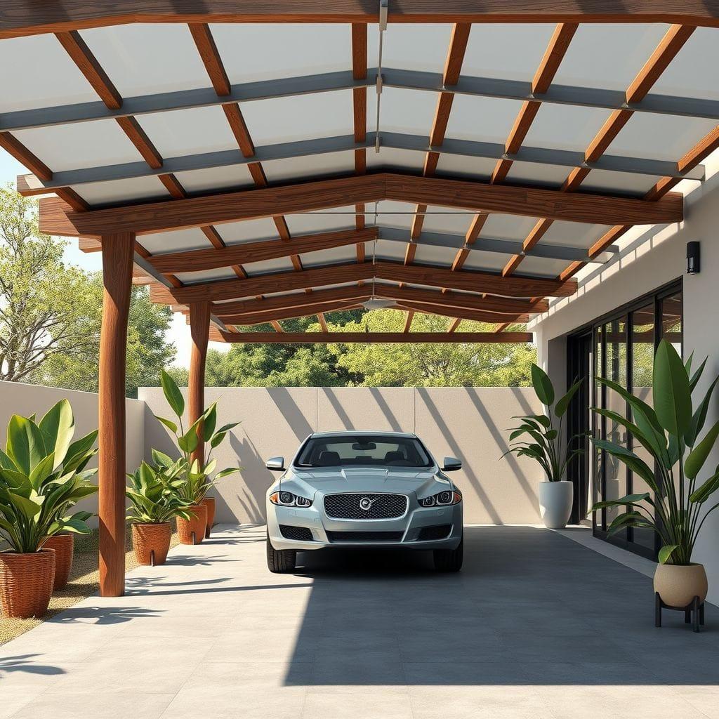 Midcentury Modern carport - AI Generated