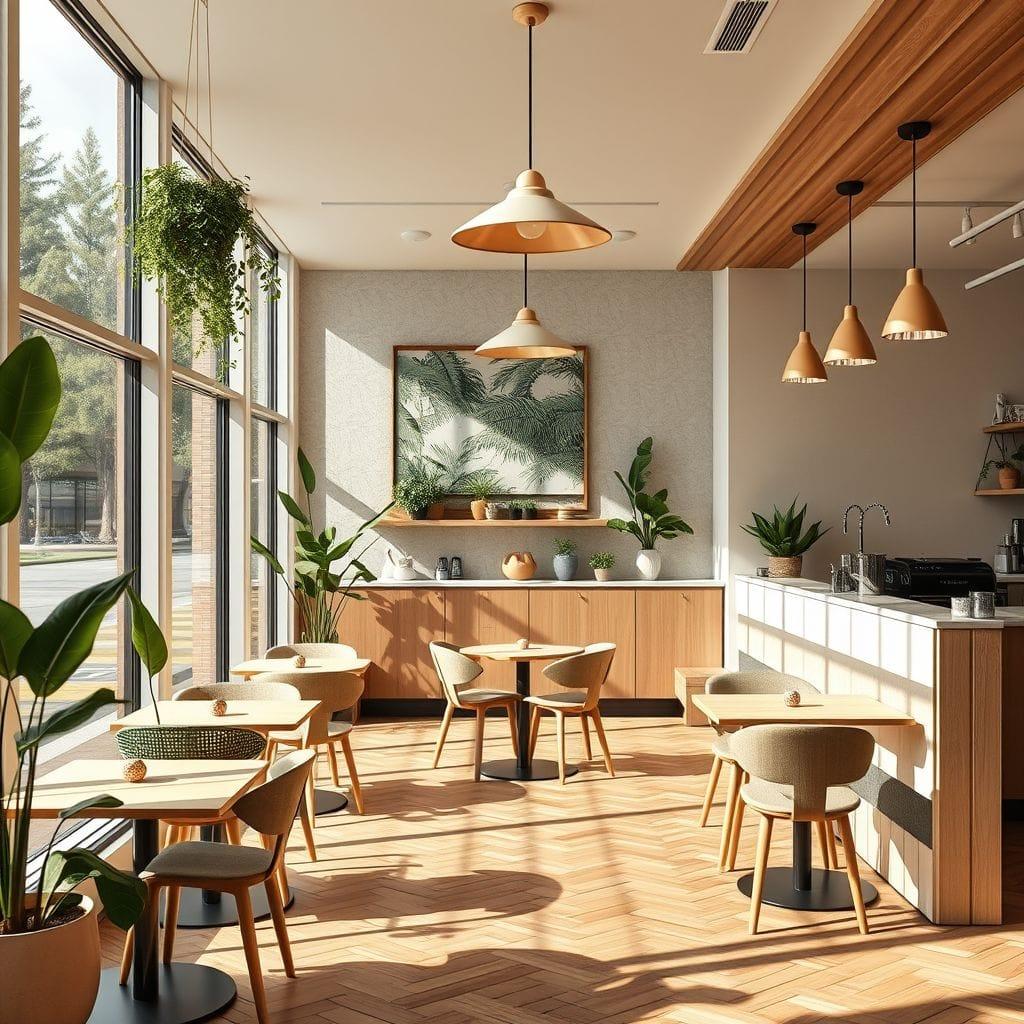 Midcentury Modern coffee shop - AI Generated