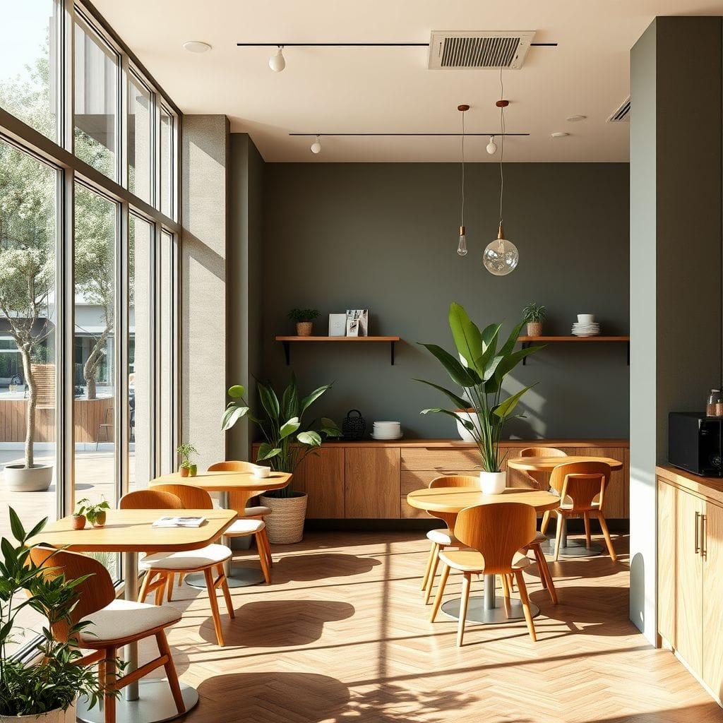 Midcentury Modern coffee shop - AI Generated