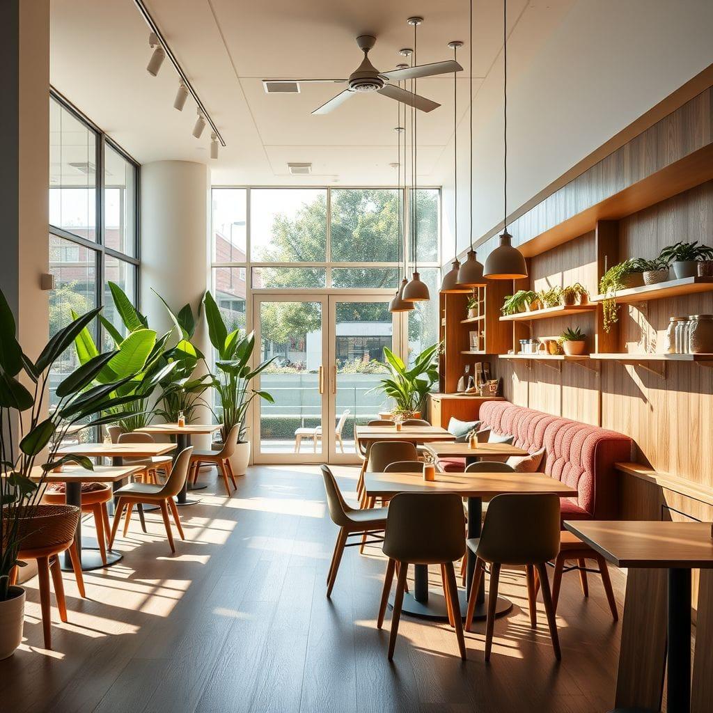 Midcentury Modern coffee shop - AI Generated