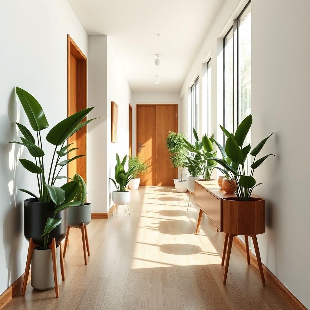 Midcentury Modern hallway - AI Generated