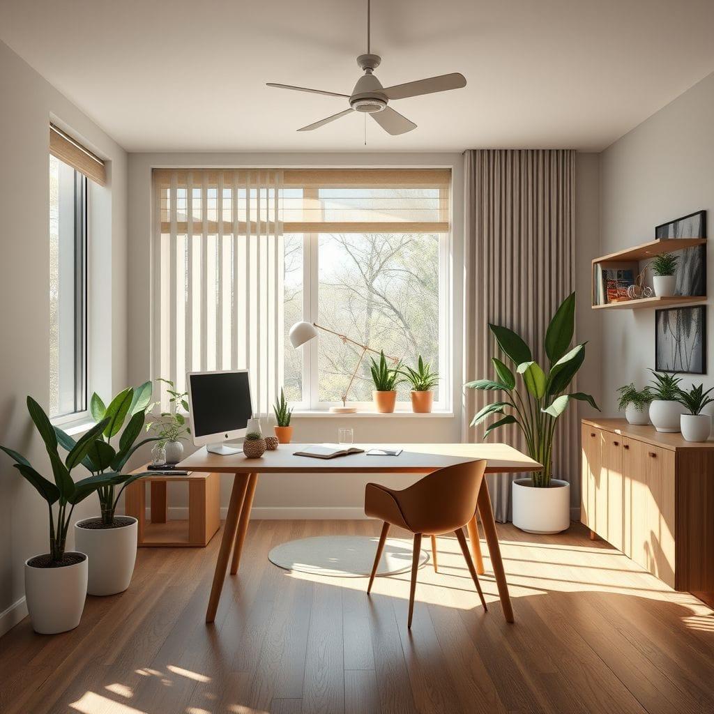 Midcentury Modern home office - AI Generated