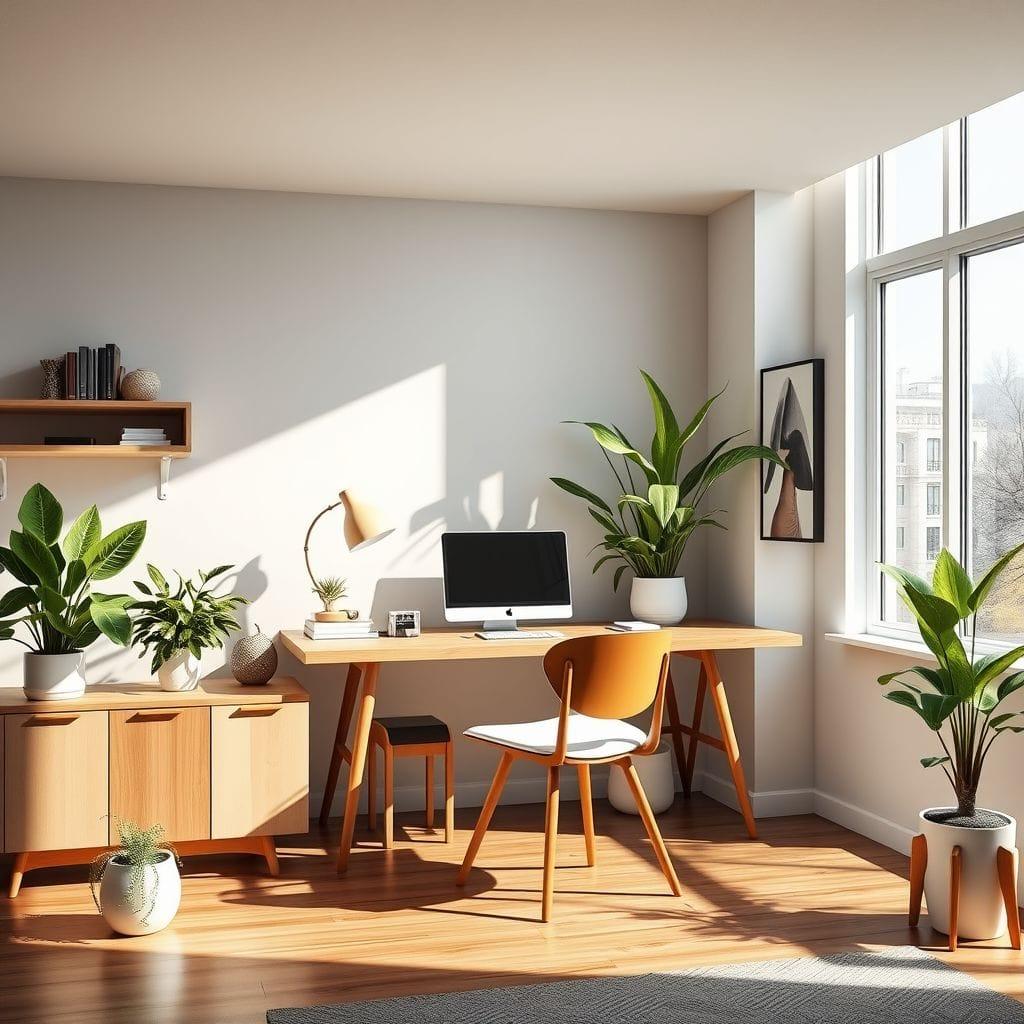 Midcentury Modern home office - AI Generated