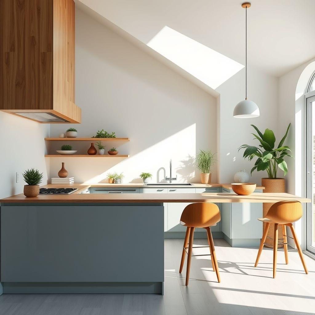 Midcentury Modern kitchen - AI Generated