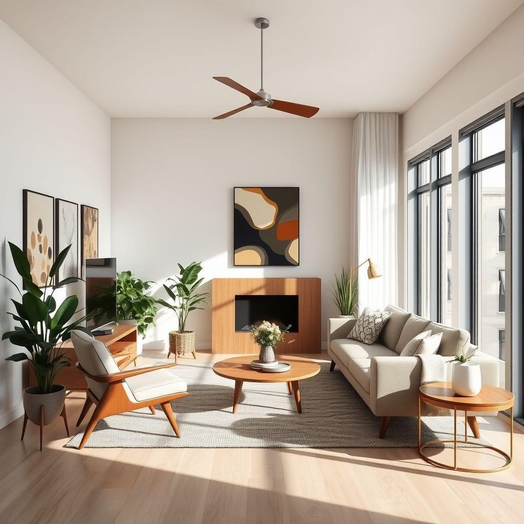 Midcentury Modern living room - AI Generated