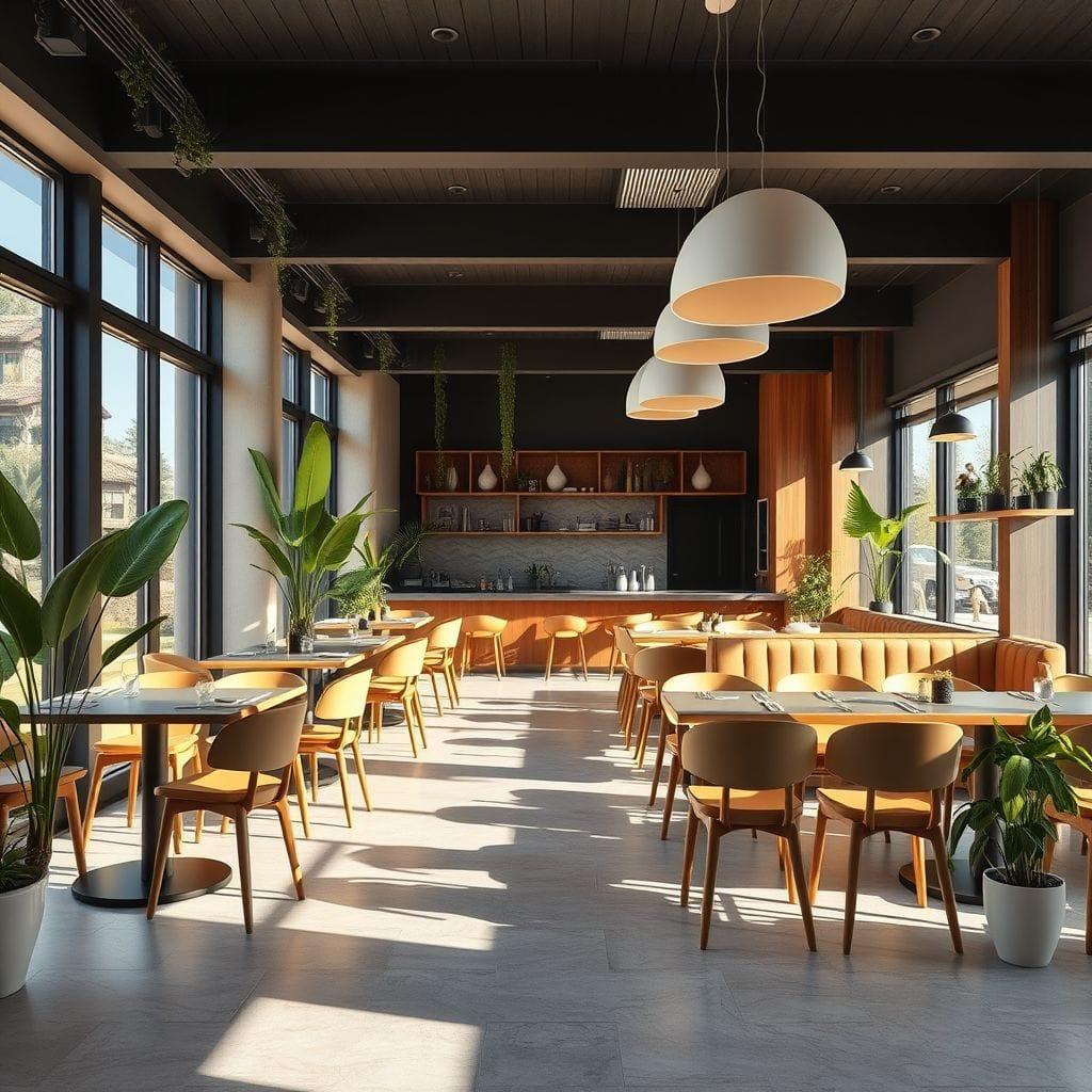 Midcentury Modern restaurant - AI Generated