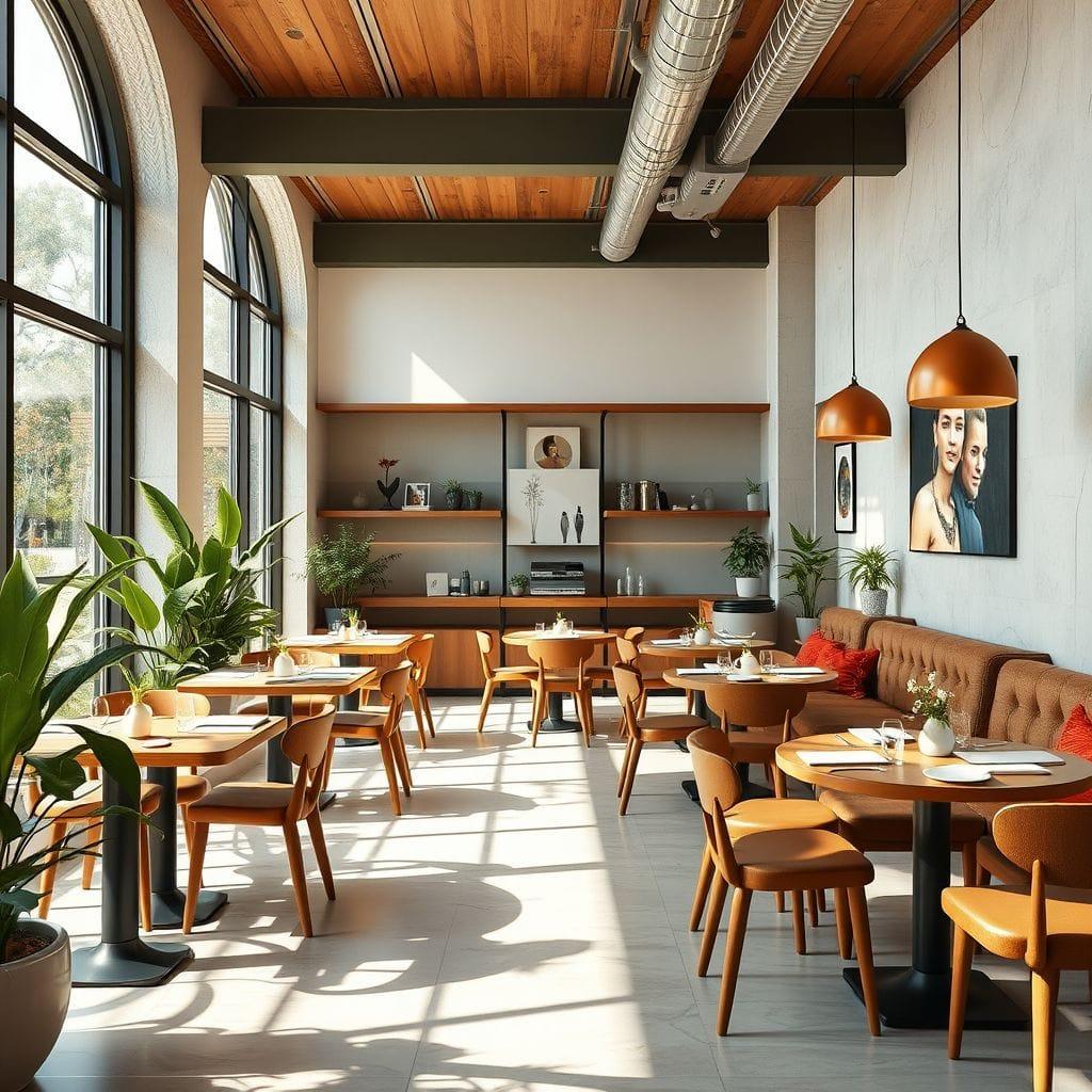 Midcentury Modern restaurant - AI Generated