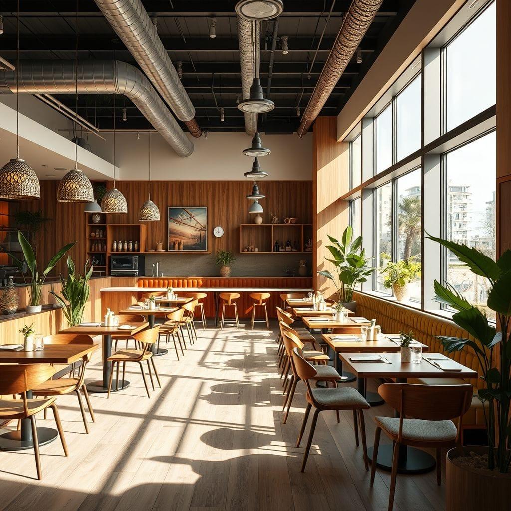 Midcentury Modern restaurant - AI Generated