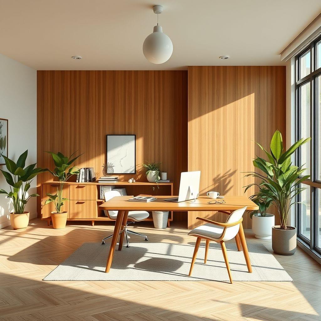 Midcentury Modern study room - AI Generated