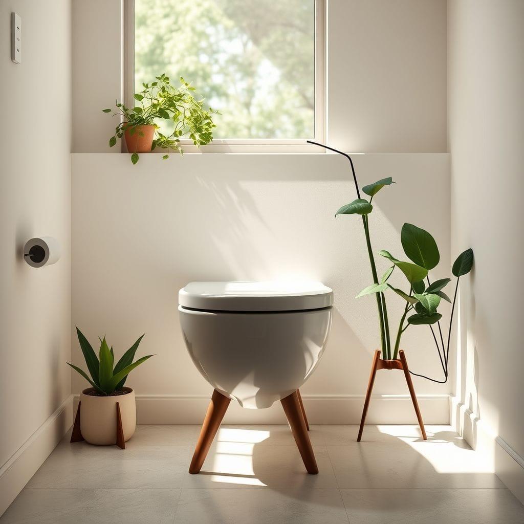 Midcentury Modern toilet - AI Generated