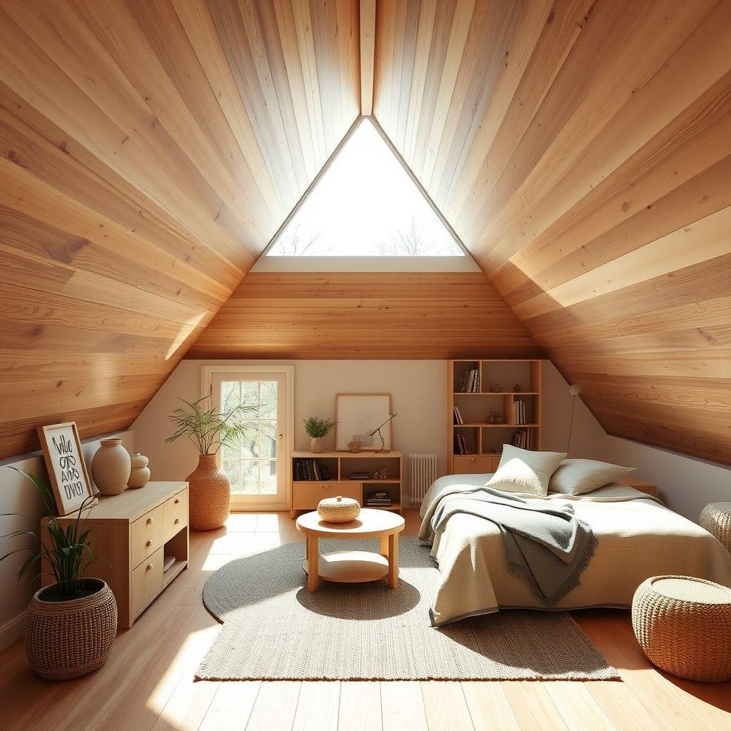 Minimalist attic - AI Generated
