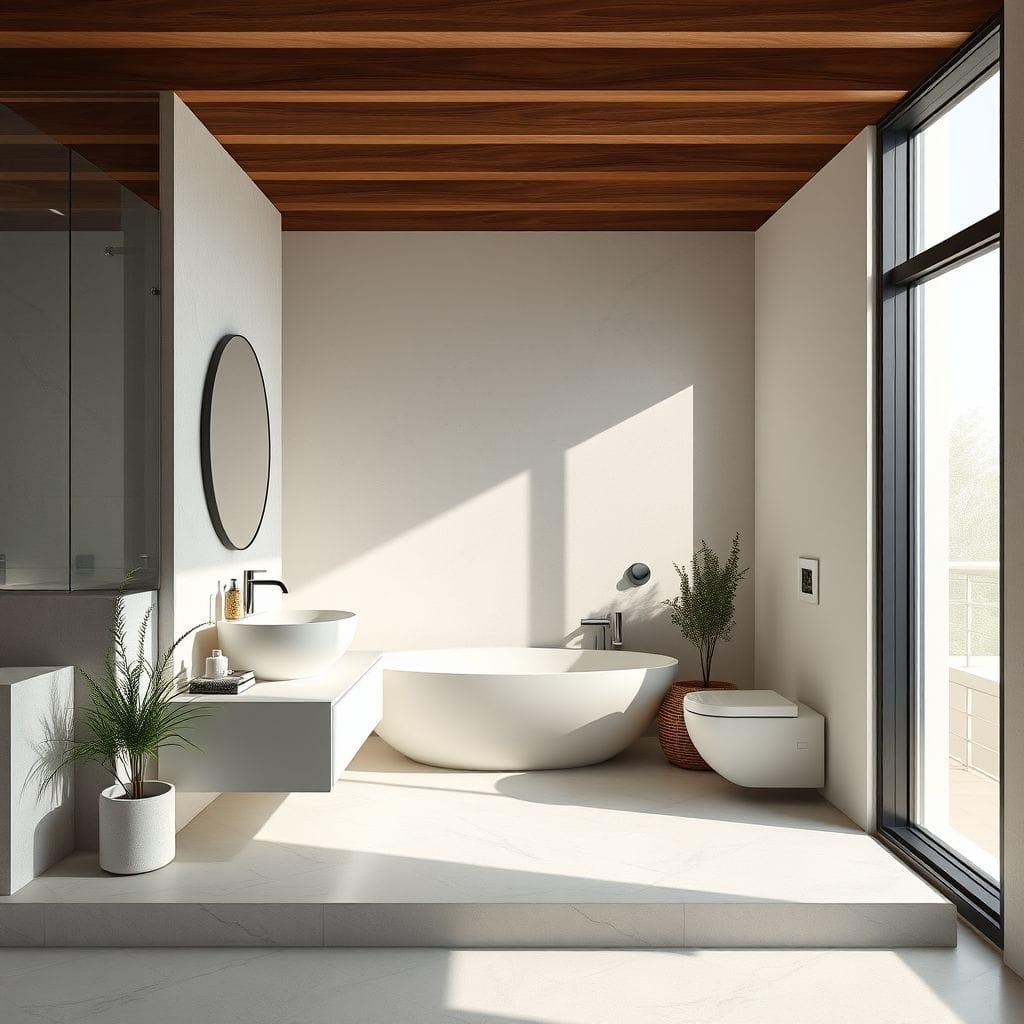 Minimalist bathroom - AI Generated