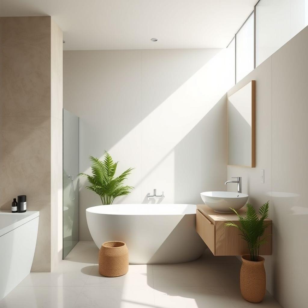 Minimalist bathroom - AI Generated
