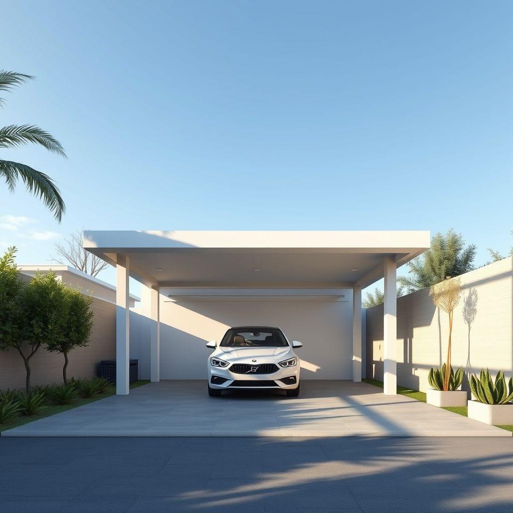 Minimalist carport - AI Generated