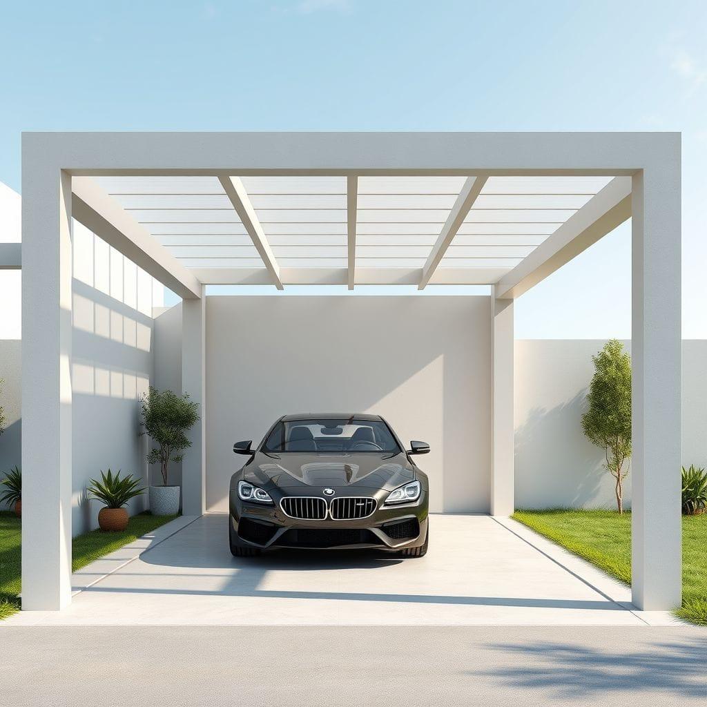 Minimalist carport - AI Generated