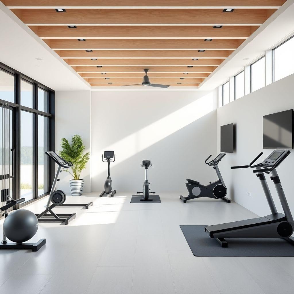 Minimalist home gym - AI Generated