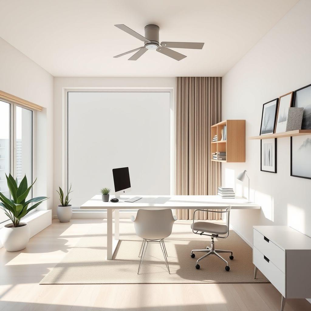 Minimalist home office - AI Generated